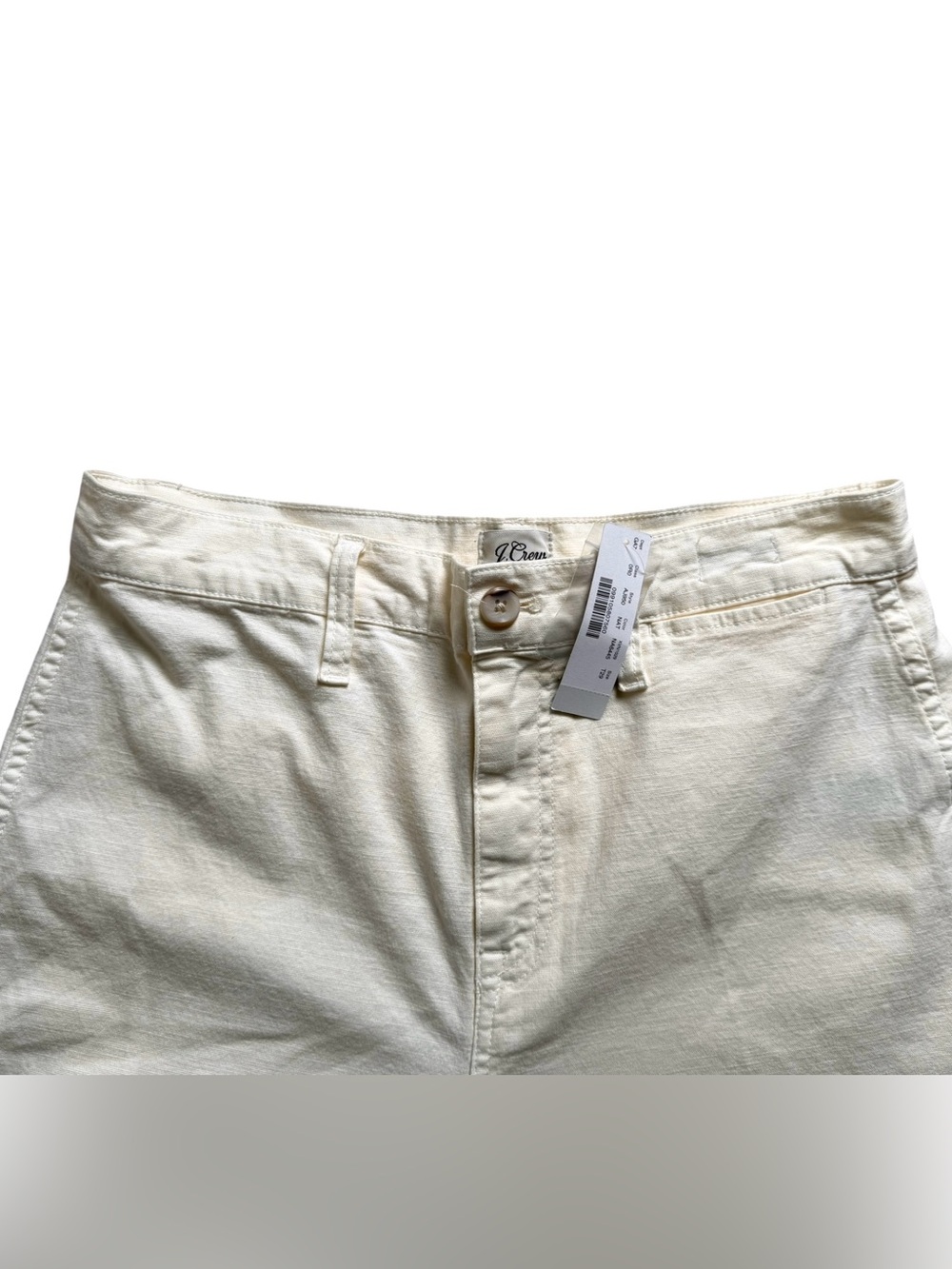 J. Crew Women’s Slim Wide Leg Twill Pant 29T Ecru High Waist Stretch NWT - Picture 4 of 8